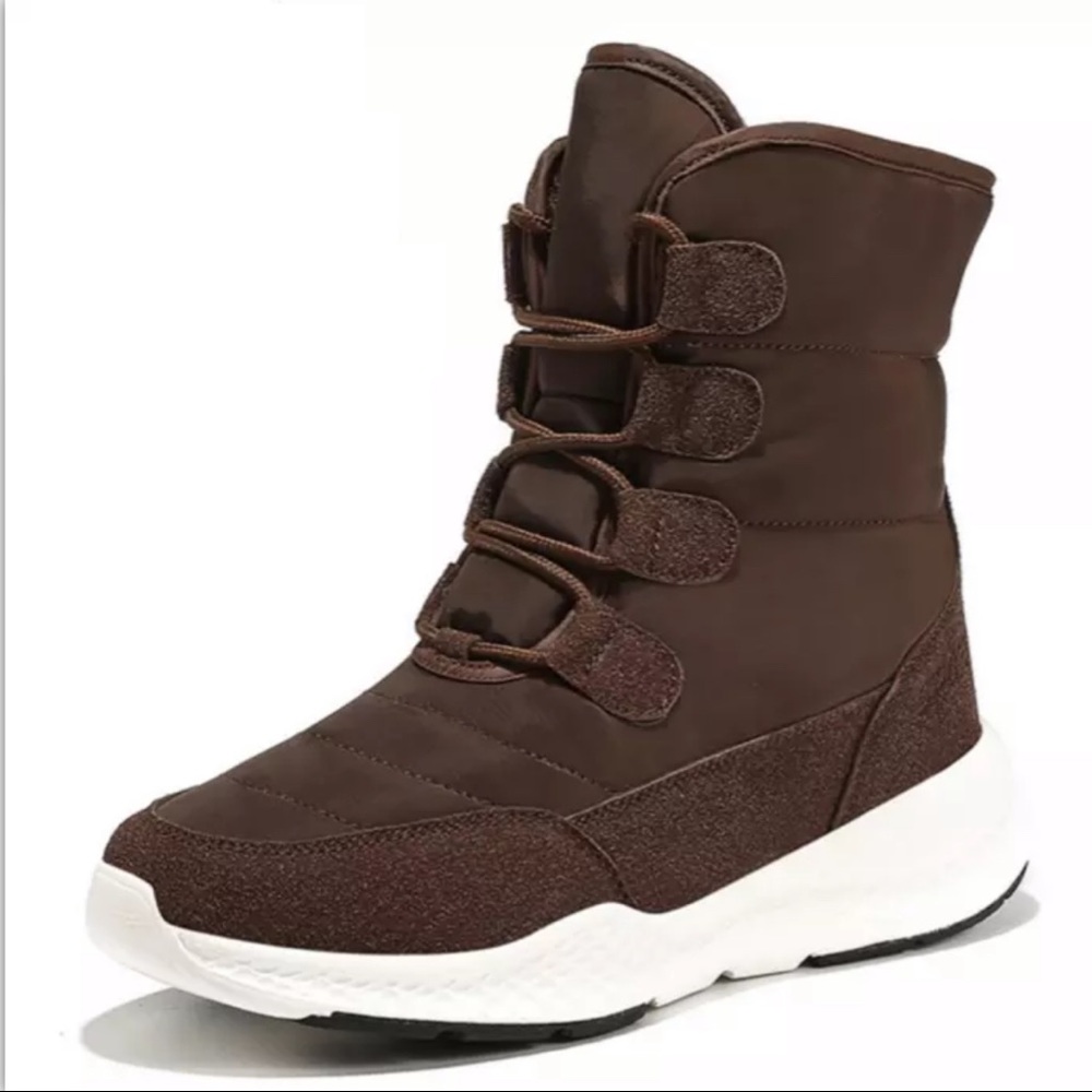 New.! Warm Ultra light Brown Ankle Boots Sz 8 Fur